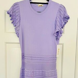 Shoshanna lilac purple ruffle dress size M